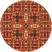 Square Machine Washable Transitional Orange Rug in a Living Room, wshpat3699org