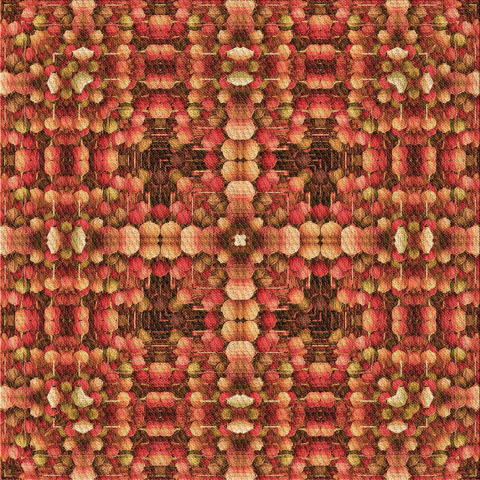 Round Machine Washable Transitional Orange Rug, wshpat3699org