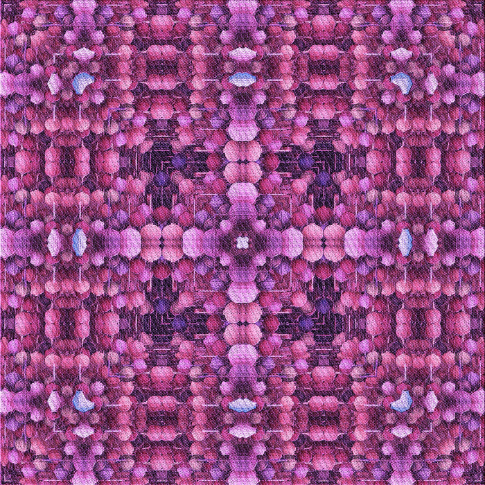 Round Machine Washable Transitional Burnt Pink Rug, wshpat3699pur