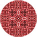 Square Machine Washable Transitional Red Rug in a Living Room, wshpat3699rd