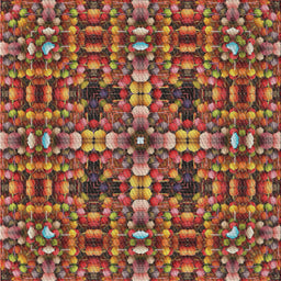 Sideview of Machine Washable Transitional Saffron Red Rug, wshpat3699