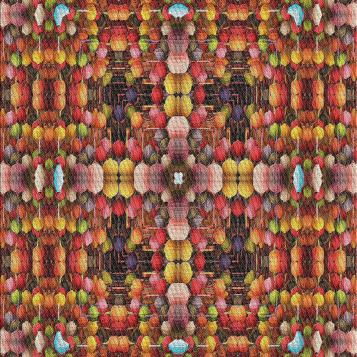 Machine Washable Transitional Saffron Red Rug, wshpat3699