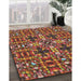 Machine Washable Transitional Saffron Red Rug in a Family Room, wshpat3699