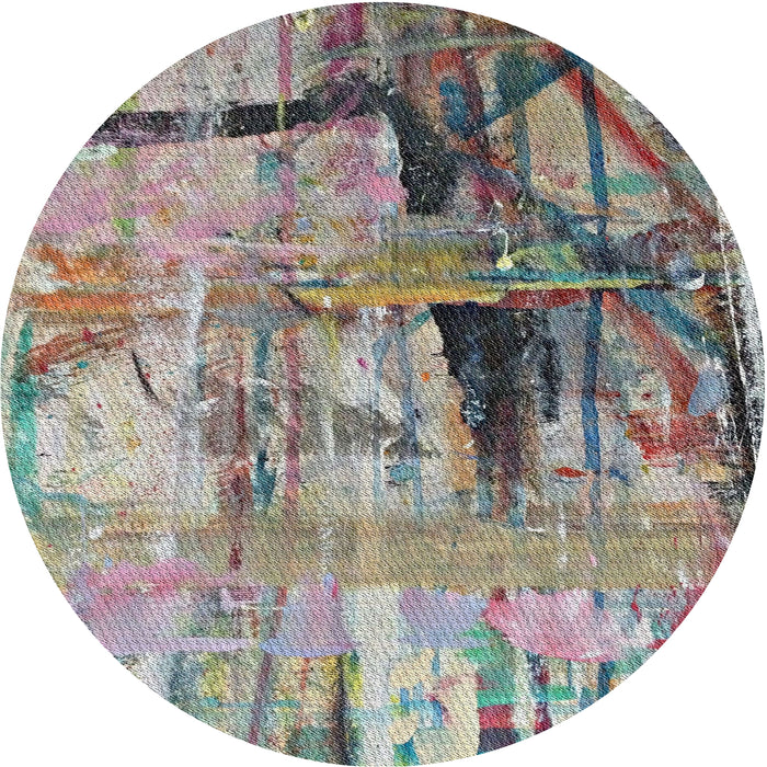 Square Machine Washable Transitional Cloud Gray Rug, wshpat36