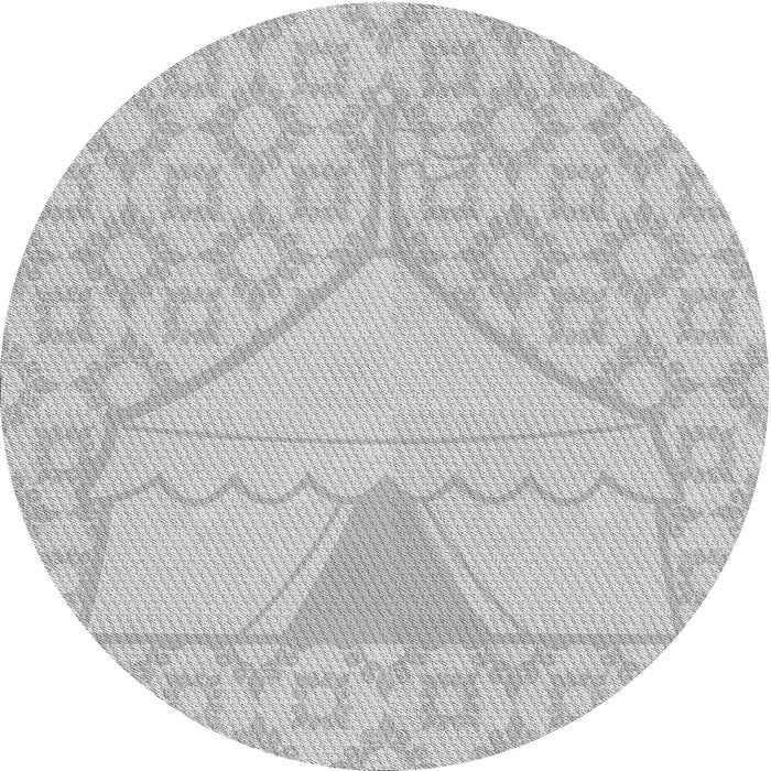 Square Patterned Dark Gray Rug, pat37gry