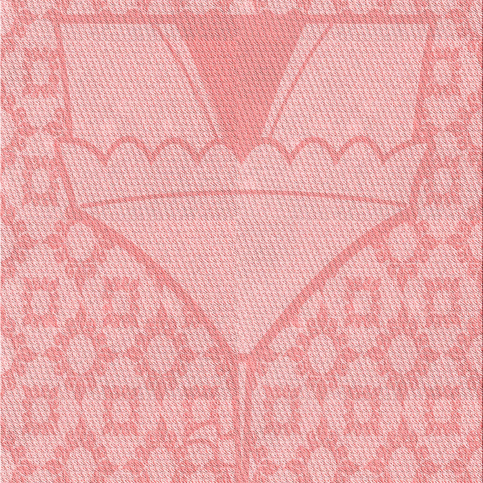 Machine Washable Transitional Red Rug, wshpat37rd