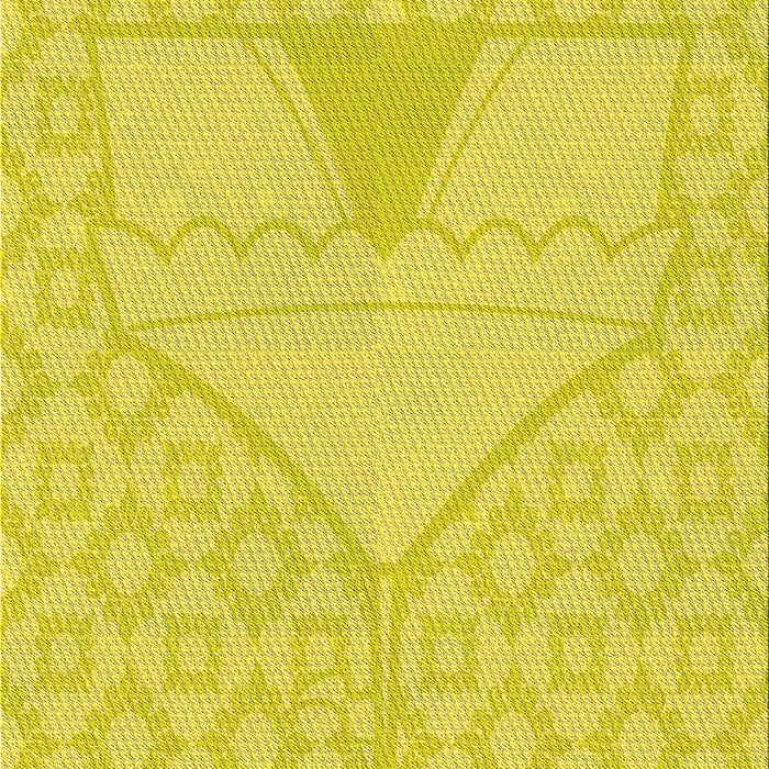 Machine Washable Transitional Yellow Rug, wshpat37yw