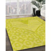 Machine Washable Transitional Yellow Rug in a Family Room, wshpat37yw