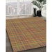 Machine Washable Transitional Caramel Brown Rug in a Family Room, wshpat370brn