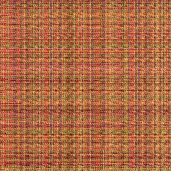 Round Patterned Orange Rug, pat370org