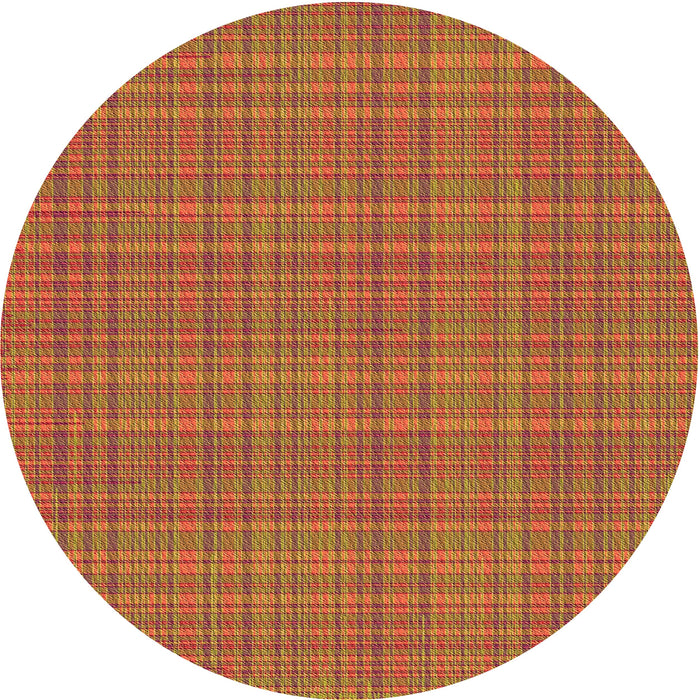 Square Patterned Orange Rug, pat370org