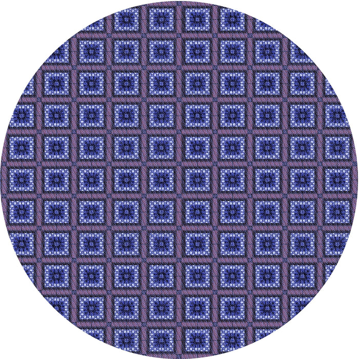Square Patterned Medium Slate Blue Rug, pat3700blu