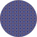 Square Patterned Medium Slate Blue Rug, pat3700blu