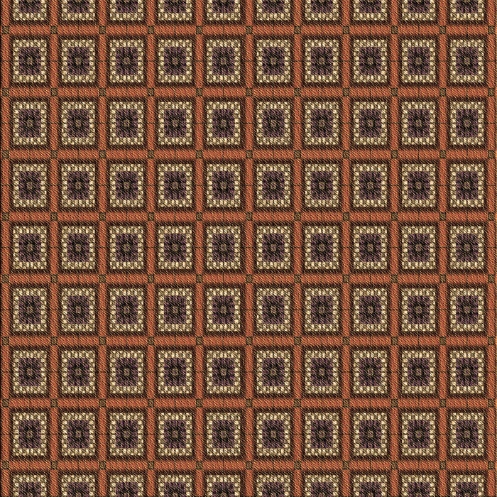 Patterned Vermilion Red Rug, pat3700brn