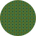 Square Patterned Dark Forest Green Rug, pat3700grn