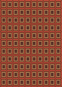 Machine Washable Transitional Orange Rug, wshpat3700org