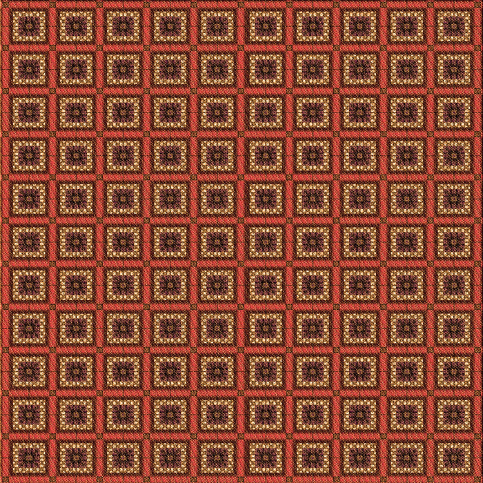 Round Machine Washable Transitional Orange Rug, wshpat3700org