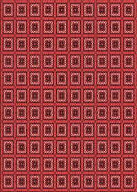 Machine Washable Transitional Red Rug, wshpat3700rd