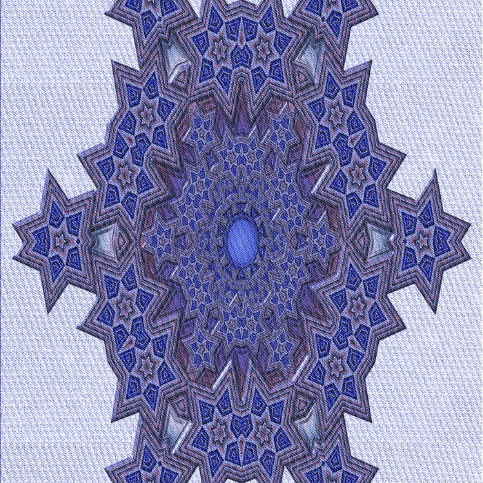 Machine Washable Transitional Slate Blue Rug, wshpat3701blu