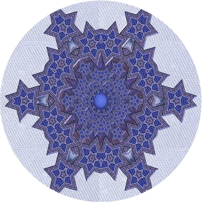 Square Patterned Slate Blue Rug, pat3701blu