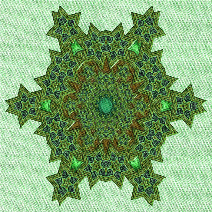 Round Machine Washable Transitional Light Green Rug, wshpat3701grn