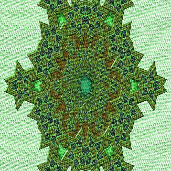 Patterned Light Green Rug, pat3701grn