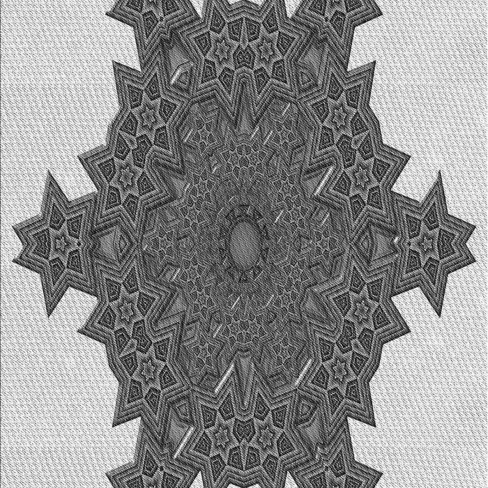 Machine Washable Transitional Carbon Gray Rug, wshpat3701gry