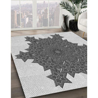 Patterned Carbon Gray Rug, pat3701gry