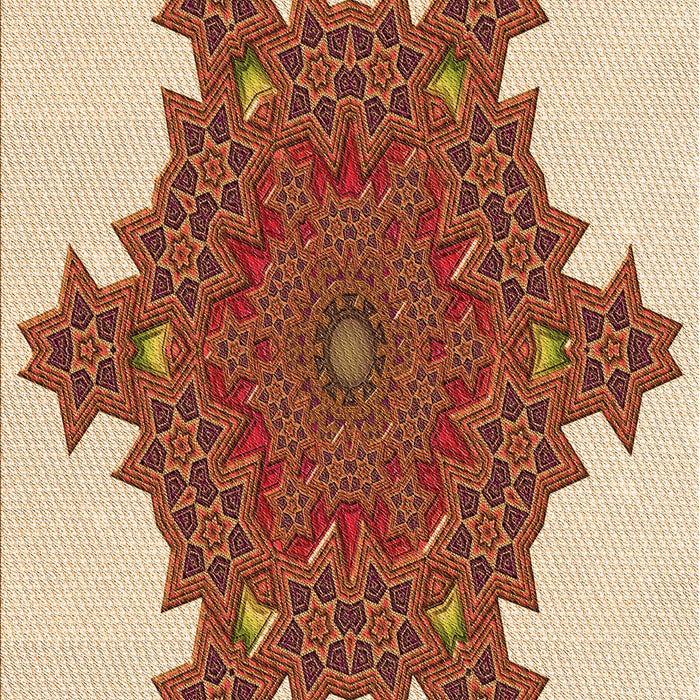 Patterned Mahogany Brown Rug, pat3701org