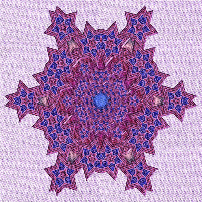 Round Patterned Blossom Pink Rug, pat3701pur