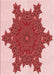 Patterned Red Rug, pat3701rd