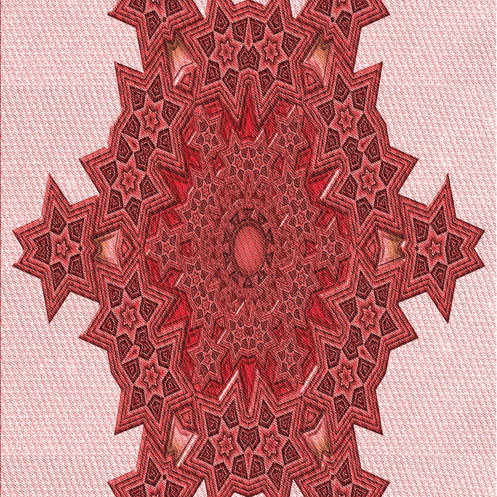 Machine Washable Transitional Red Rug, wshpat3701rd