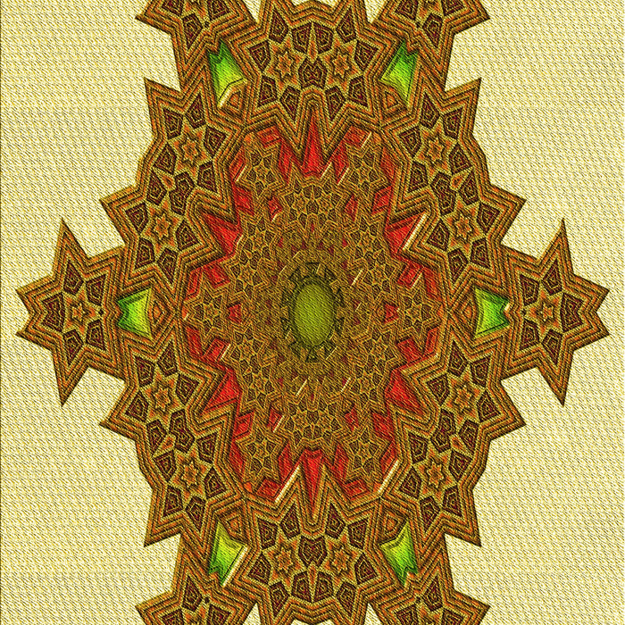 Patterned Dark Bisque Brown Rug, pat3701yw