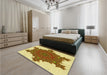 Patterned Dark Bisque Brown Rug in a Bedroom, pat3701yw