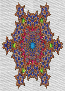 Patterned Gray Novelty Rug, pat3701