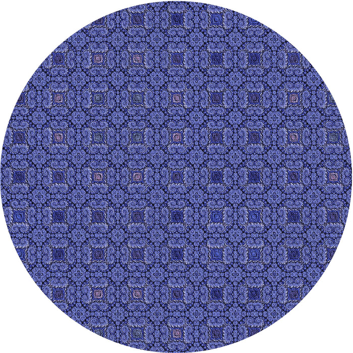 Square Patterned Light Slate Blue Rug, pat3702blu