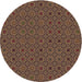 Square Machine Washable Transitional Copper Brown Rug in a Living Room, wshpat3702brn