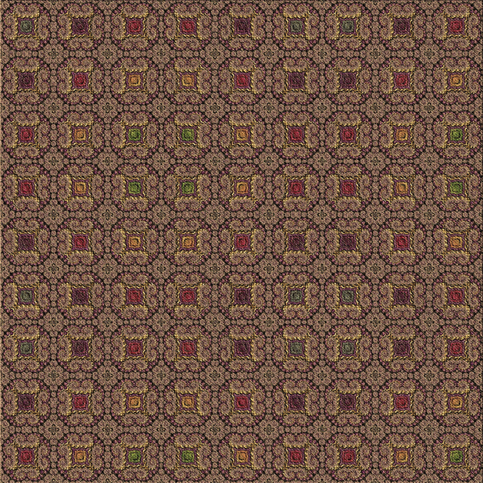 Round Machine Washable Transitional Copper Brown Rug, wshpat3702brn