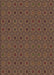 Machine Washable Transitional Copper Brown Rug, wshpat3702brn