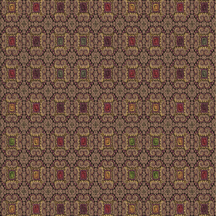 Machine Washable Transitional Copper Brown Rug, wshpat3702brn