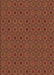 Machine Washable Transitional Orange Rug, wshpat3702org