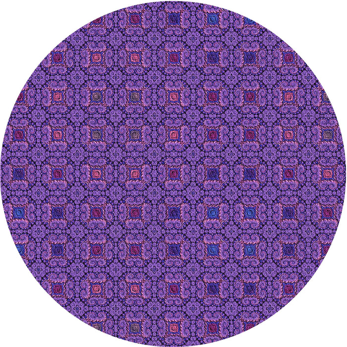 Square Patterned Bright Purple Rug, pat3702pur