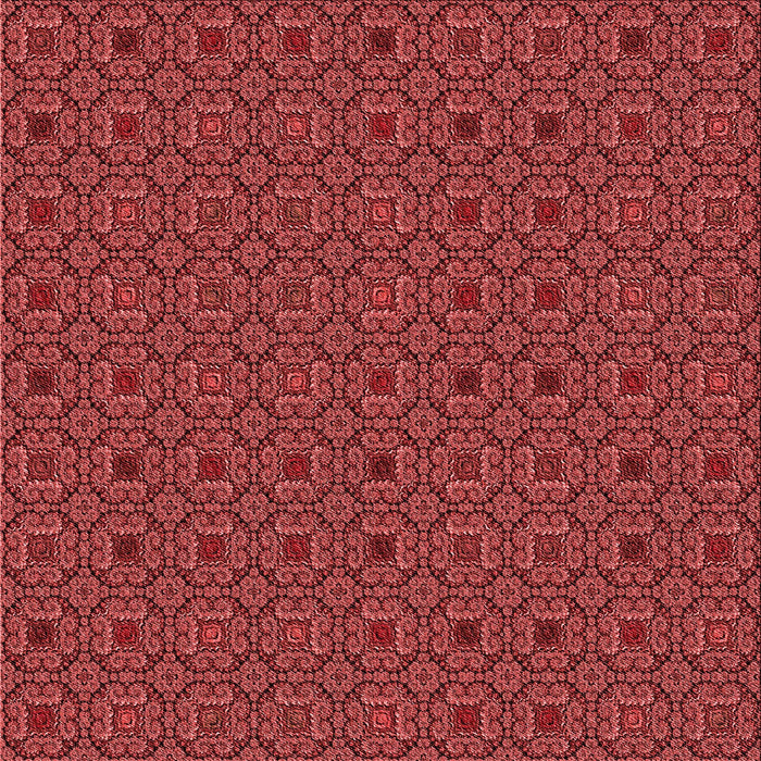 Round Patterned Red Rug, pat3702rd