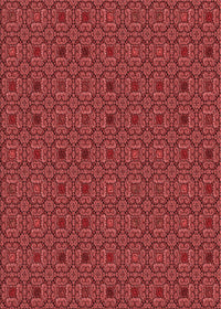 Machine Washable Transitional Red Rug, wshpat3702rd