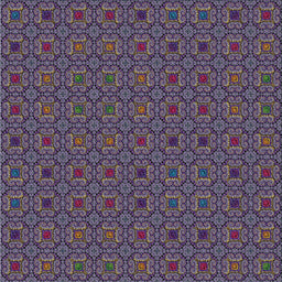 Square Patterned Dark Purple Novelty Rug, pat3702
