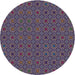 Square Machine Washable Transitional Dark Purple Rug, wshpat3702