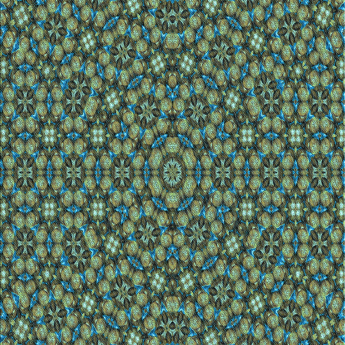 Patterned Army Green Rug, pat3703lblu