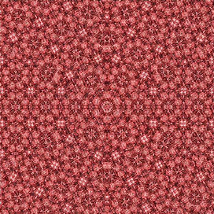 Round Patterned Red Rug, pat3703rd