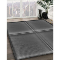 Patterned Black Rug, pat3704gry