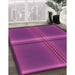 Machine Washable Transitional Medium Violet Red Pink Rug in a Family Room, wshpat3704pur